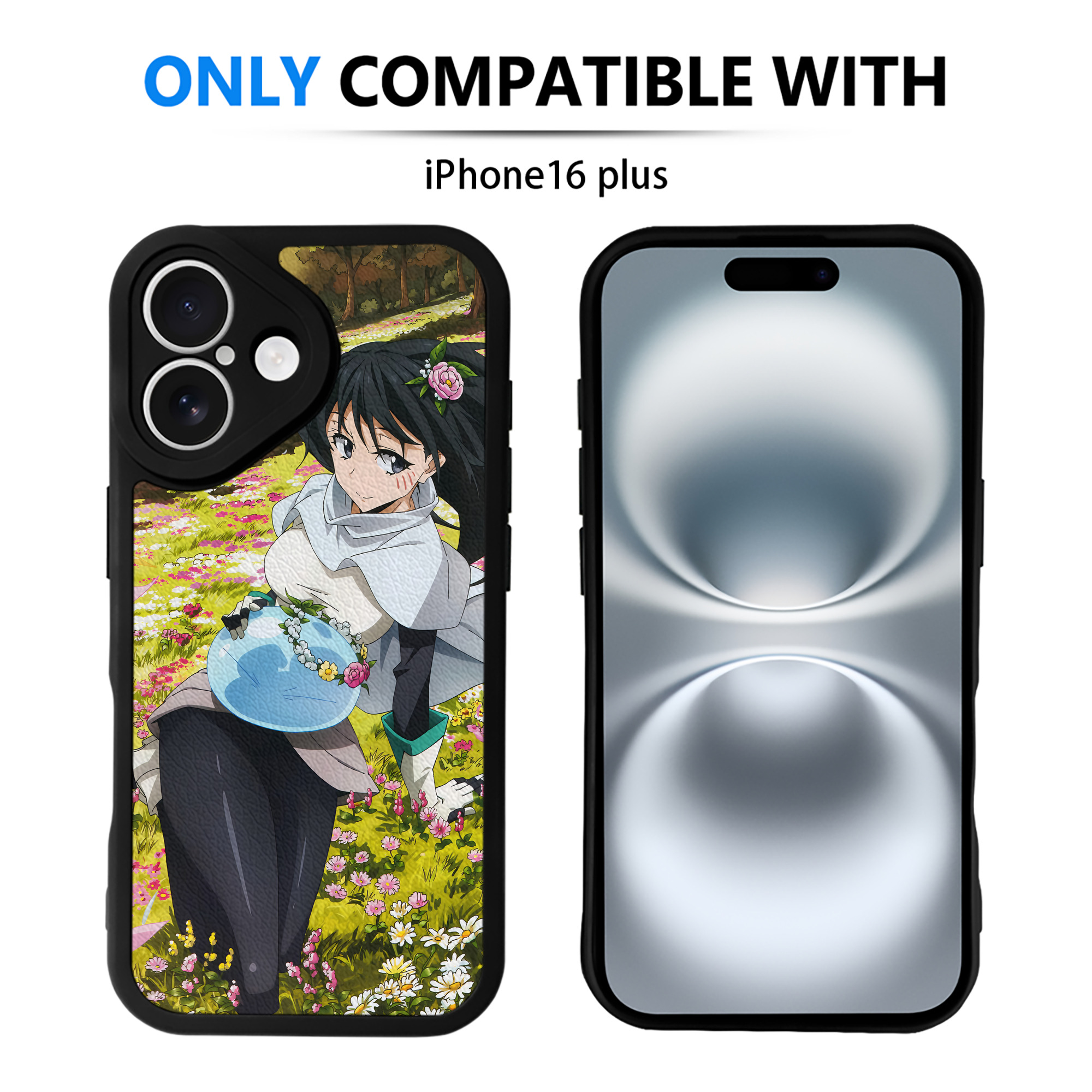 （画像用） 転スラ Regarding Reincarnated to Slime 【iPhone 16シリーズ対応】シリコンスマホケース（レザー調） 材質：シリコン